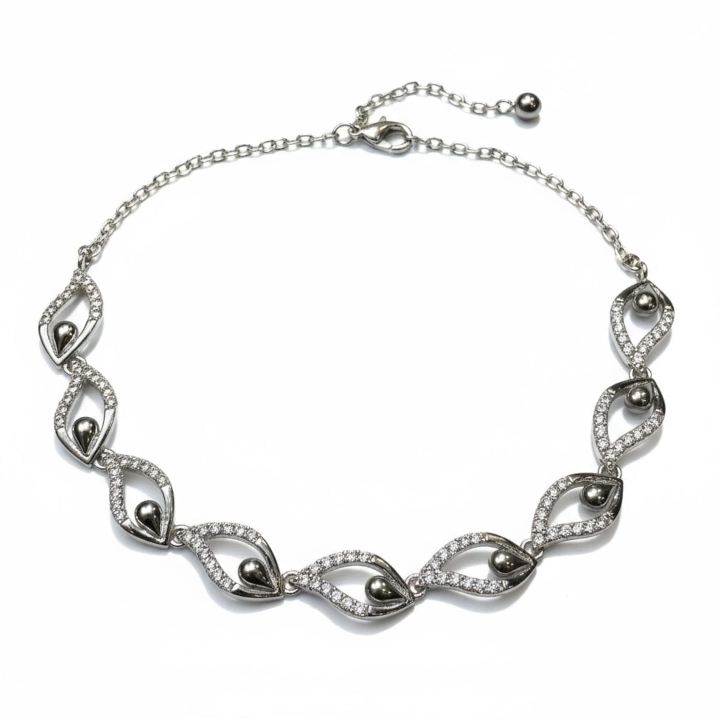 Sterling Silver Fancy CZ Bracelet