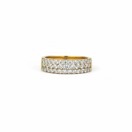 9ct Gold CZ Fancy Band