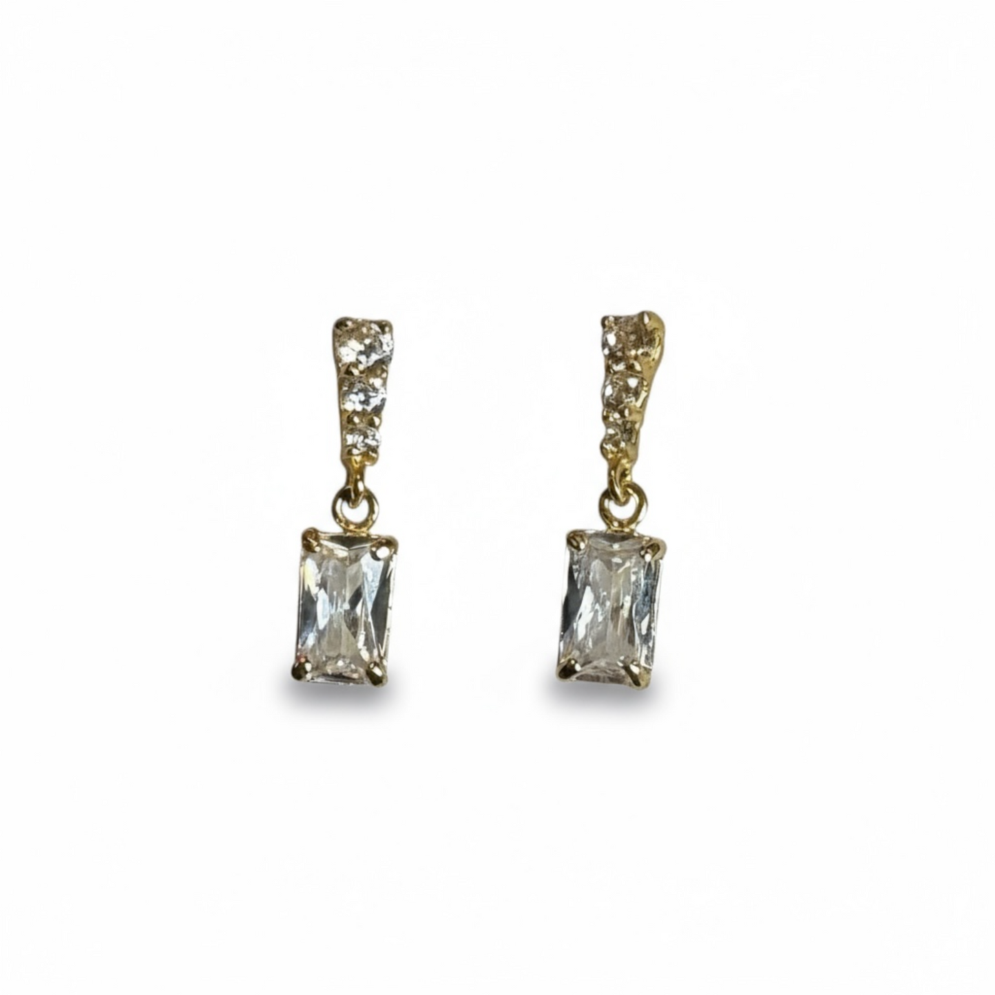 9ct Gold CZ Drop Earring