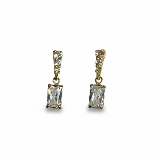 9ct Gold CZ Drop Earring
