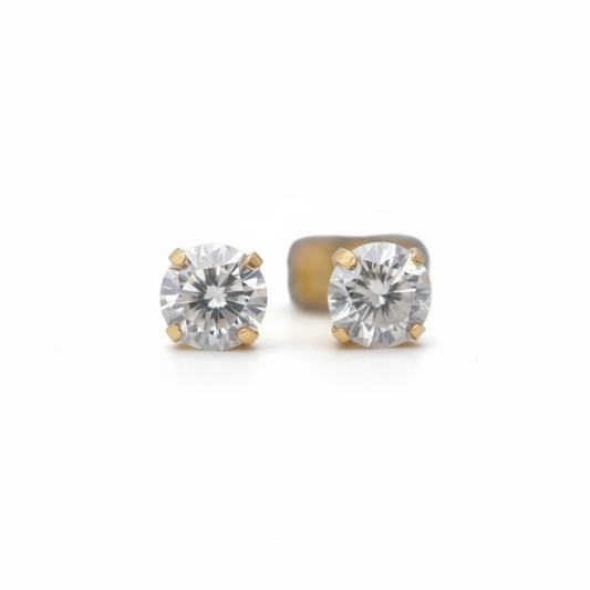 9ct Gold 5mm CZ Stud