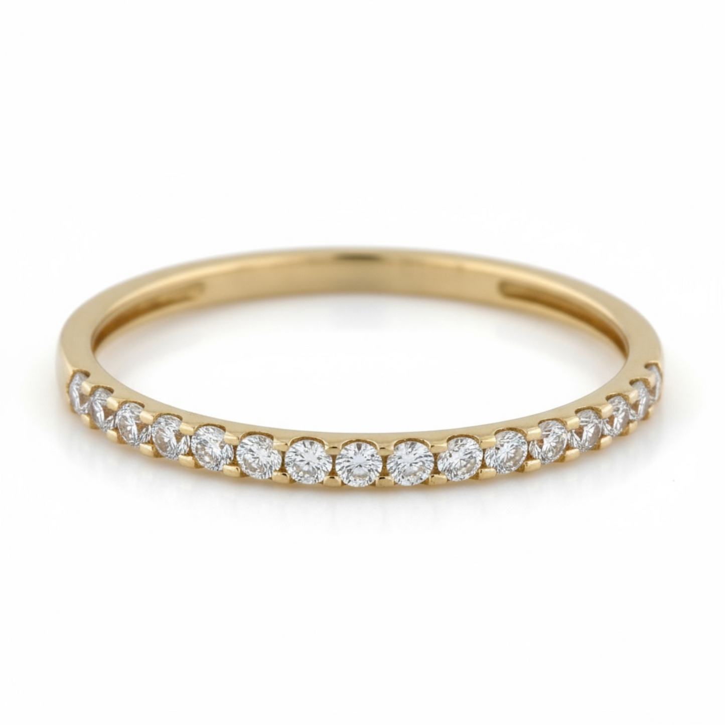 9ct Gold Claw Set CZ Band