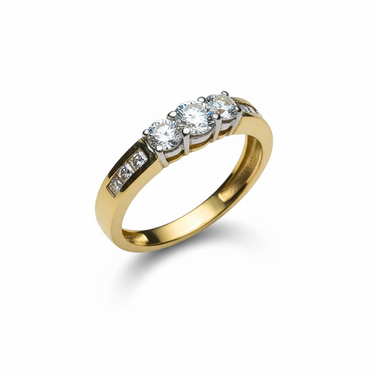 18ct Yellow Gold Eternity Design Diamond Ring