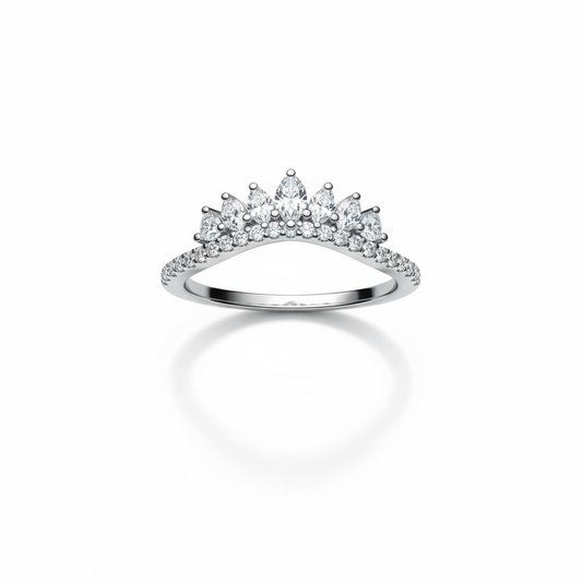 Sterling Silver Fancy CZ Band