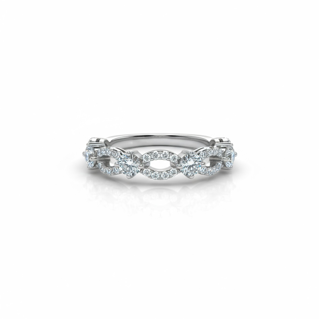 Sterling Silver CZ Infinity Design Ring