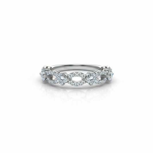 Sterling Silver CZ Infinity Design Ring