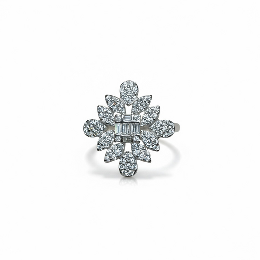 Sterling Silver Fancy CZ Ring