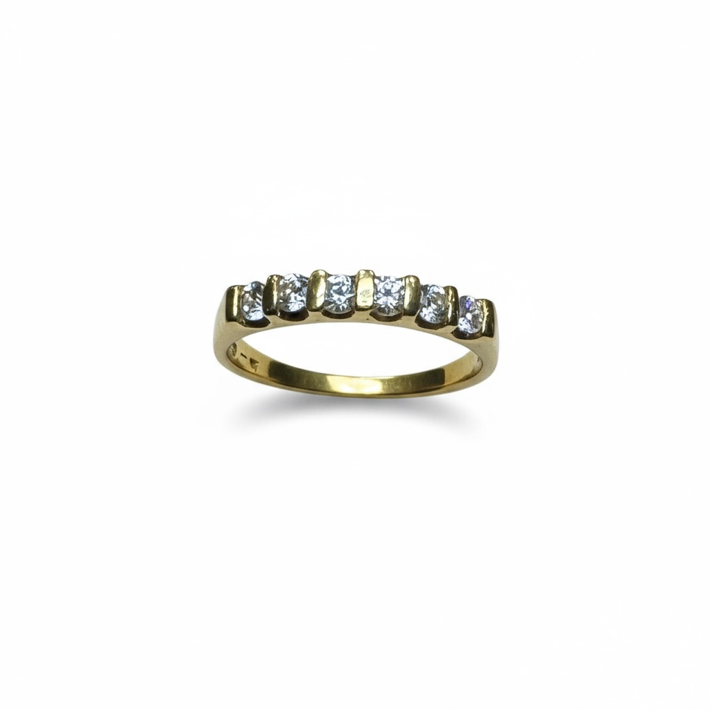 9ct Yellow Gold Fancy CZ Eternity Ring