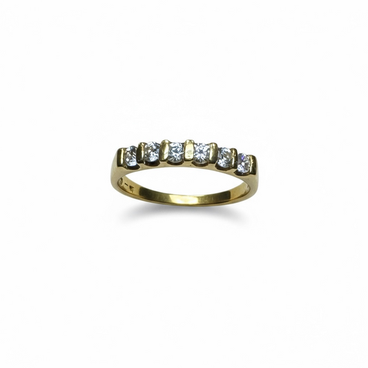 9ct Yellow Gold Fancy CZ Eternity Ring