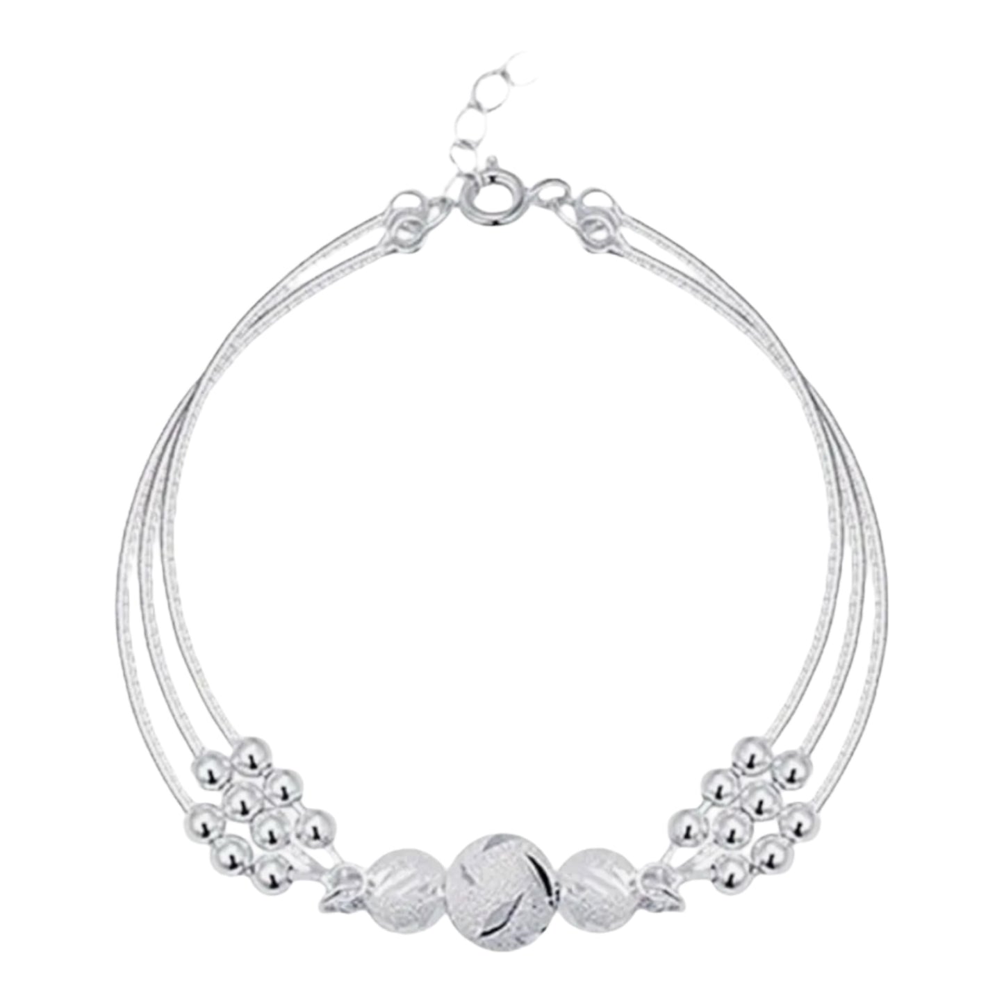 Silver Ball Bracelat