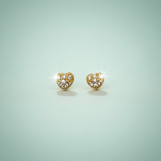 Aurum CZ Heart stud